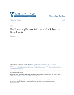 The Founding Fathers Said I Am Not Subject to Term Limits