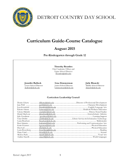 Compiled Curriculum Guide: LS, JS, MS, US