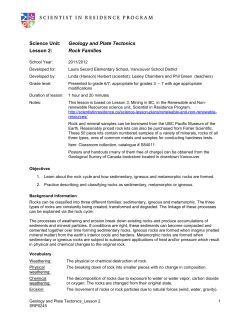 Lesson 2 - Scientist in Residence Program