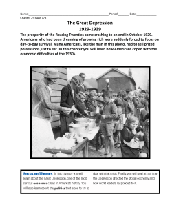 The Great Depression 1929-1939