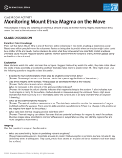 Monitoring Mount Etna: Magma on the Move
