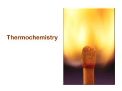 Thermochemistry - Crestwood Local Schools