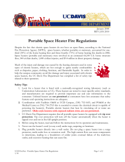 Portable Space Heater Fire Regulations
