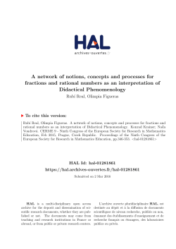 A network of notions, concepts and processes for fractions and