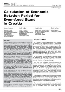 Calculation of Economic Rotation Period for Even