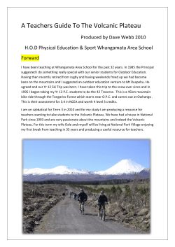 A Teachers Guide To The Volcanic Plateau