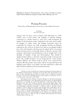 Pruning Peasants: Private War and Maintaining the Lords` Peace in
