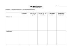 Chapter 15 : STD Worksheet/Study Guide