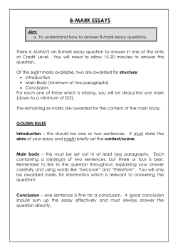 8-mark essays
