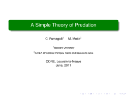 A Simple Theory of Predation