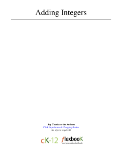 Adding Integers