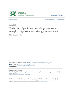 Evaluation of preformed particle gel treatment using homogeneous