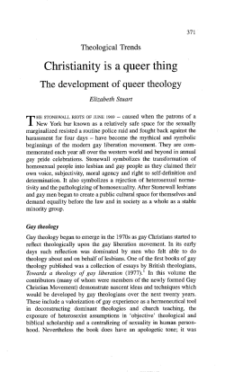Christianity is a Queer Thing: The Development of Queer