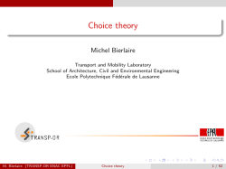 Choice theory - Transp-Or