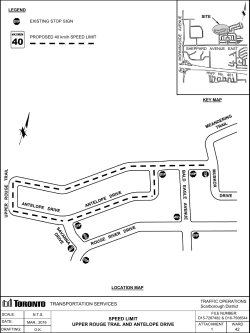 Location Plan - Speed Limit &ndash; Upper Rouge Trail and Antelope Drive