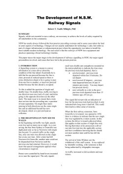 The Development of NSW Railway Signals