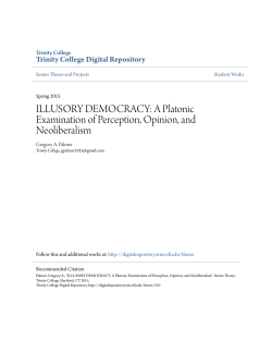 ILLUSORY DEMOCRACY: A Platonic Examination of Perception