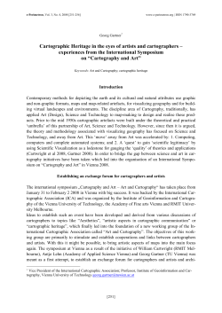 Cartographic Heritage in the eyes of artists and cartographers