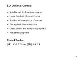 LQ Optimal Control