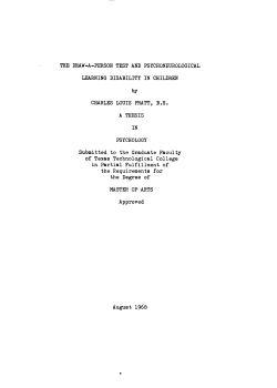 THE DRAW-A-PERSON TEST AND PSYCHONEUROLOGICAL