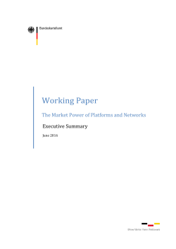 Working Paper - Bundeskartellamt