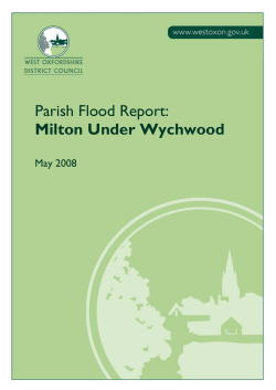 Parish Flood Report: Milton Under Wychwood