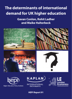 The determinants of international demand for UK higher education
