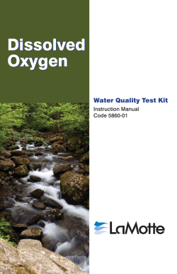 Dissolved Oxygen Dissolved Oxygen