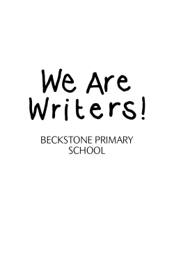 We Are Writers - Beckstone Primary School