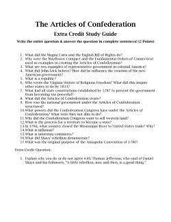 The Articles of Confederation