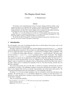 The Magnus-Derek Game