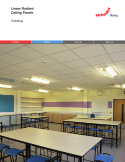 Linear Radiant Ceiling Panels Catalog
