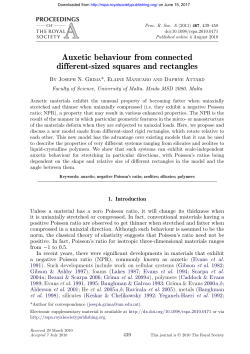 Auxetic behaviour from connected different