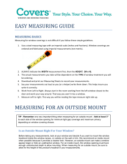 Easy Measuring Guide &ndash; Outside Mount