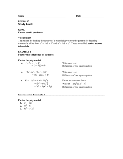 Chapter 8.7 Study Guide