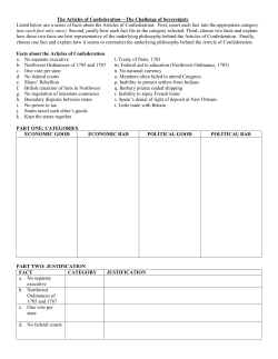 The Articles of Confederation