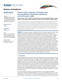 Toward a better integration of biological data from precipitation