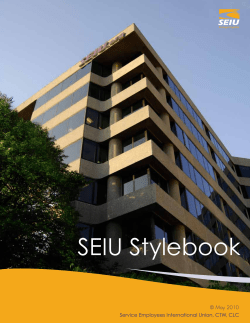 SEIU Stylebook - SEIU Local 500