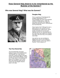 Does General Haig deserve to be remembered as the `Butcher of the