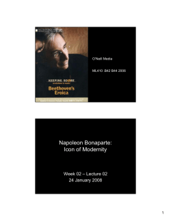 Napoleon Bonaparte: Icon of Modernity
