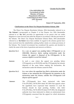 Circular No.33 of 2016 - Income Tax Department