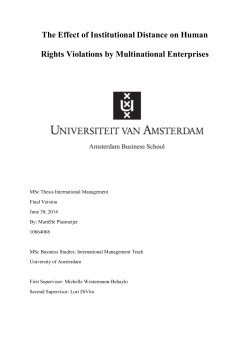 The Effect of Institutional Distance on Human Rights Violations by