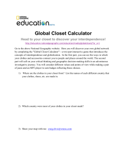 Global Closet Calculator
