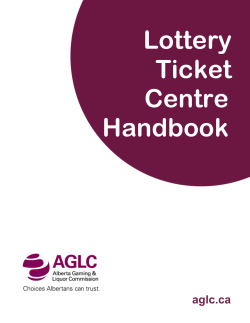 Lottery Ticket Centre Handbook