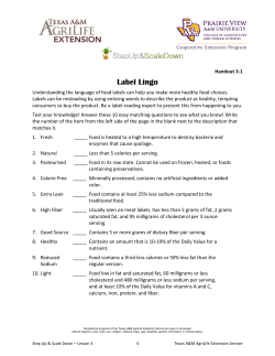 Lesson handouts - eXtension Online Campus