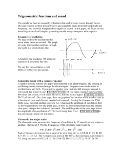 Trigonometric functions and sound