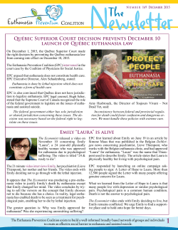 Emily &ldquo;Laura&rdquo; is alive Qu&eacute;bec Superior Court decision prevents