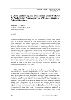 Is China Conforming to a Westernized Global Culture? An