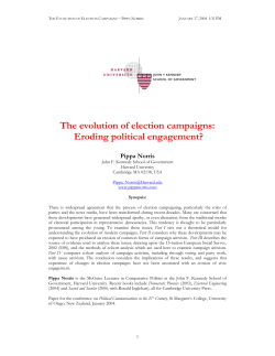 The evolution of election campaigns