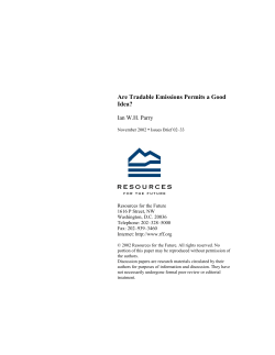 Are Tradable Emissions Permits a Good Idea?
